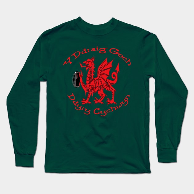 The Red Dragon Inspires Action Long Sleeve T-Shirt by taiche